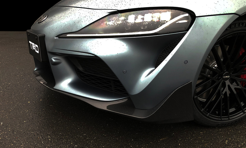 Illustration for article titled The Toyota Supra TRD Concept Shows Off a Spoiler and Whatever 'Carbon Fiber Garnish' Is